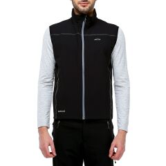 Evolite Men’s Neon Softshell Vest  - Black/ Grey L