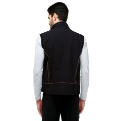 Evolite Men’s Neon Softshell Vest - Black/Orange L