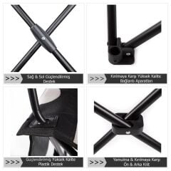 Evolite Nature Foldable Camping Chair - Grey