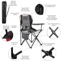 Evolite Nature Foldable Camping Chair - Grey