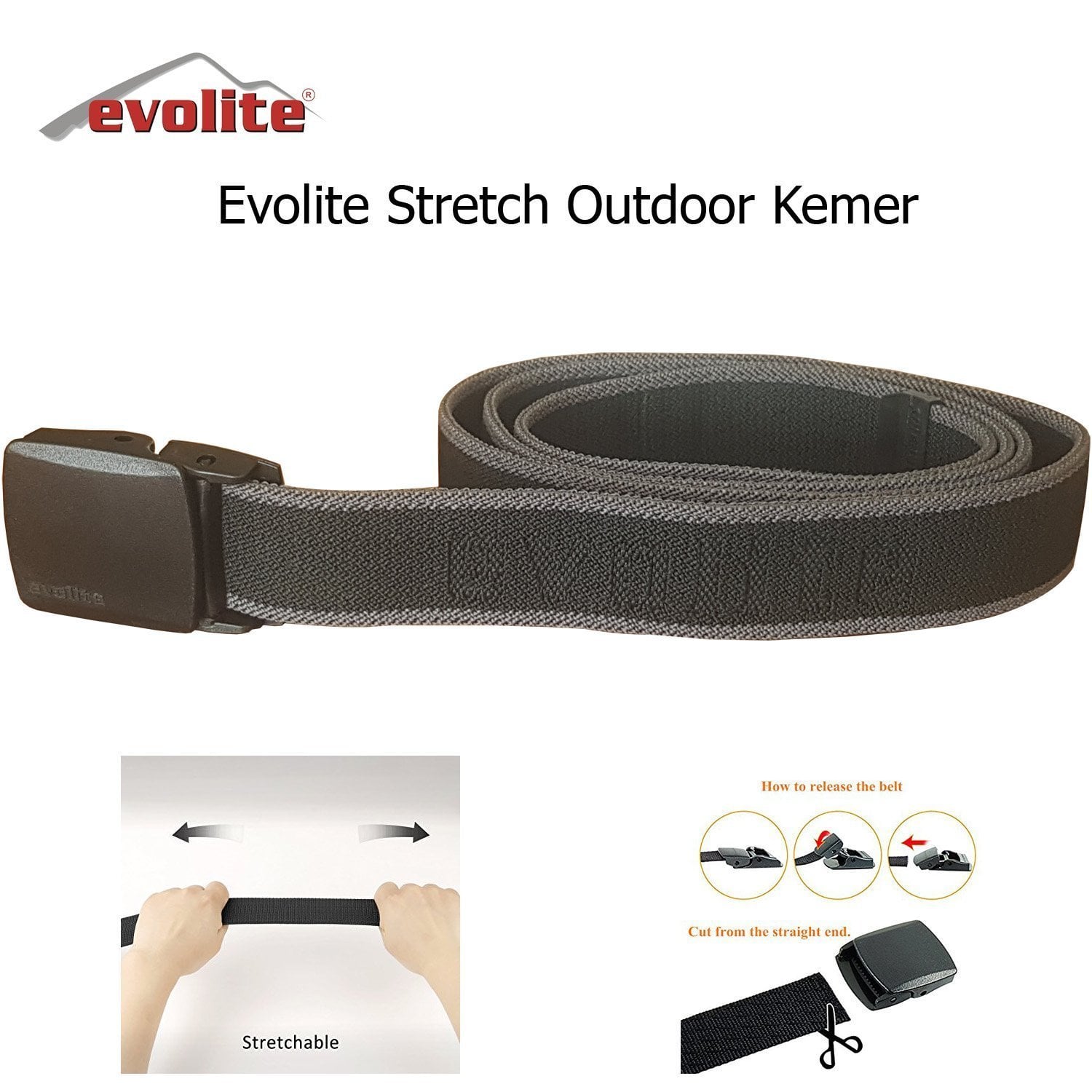Evolite Stretch Outdoor Belt Black - 125