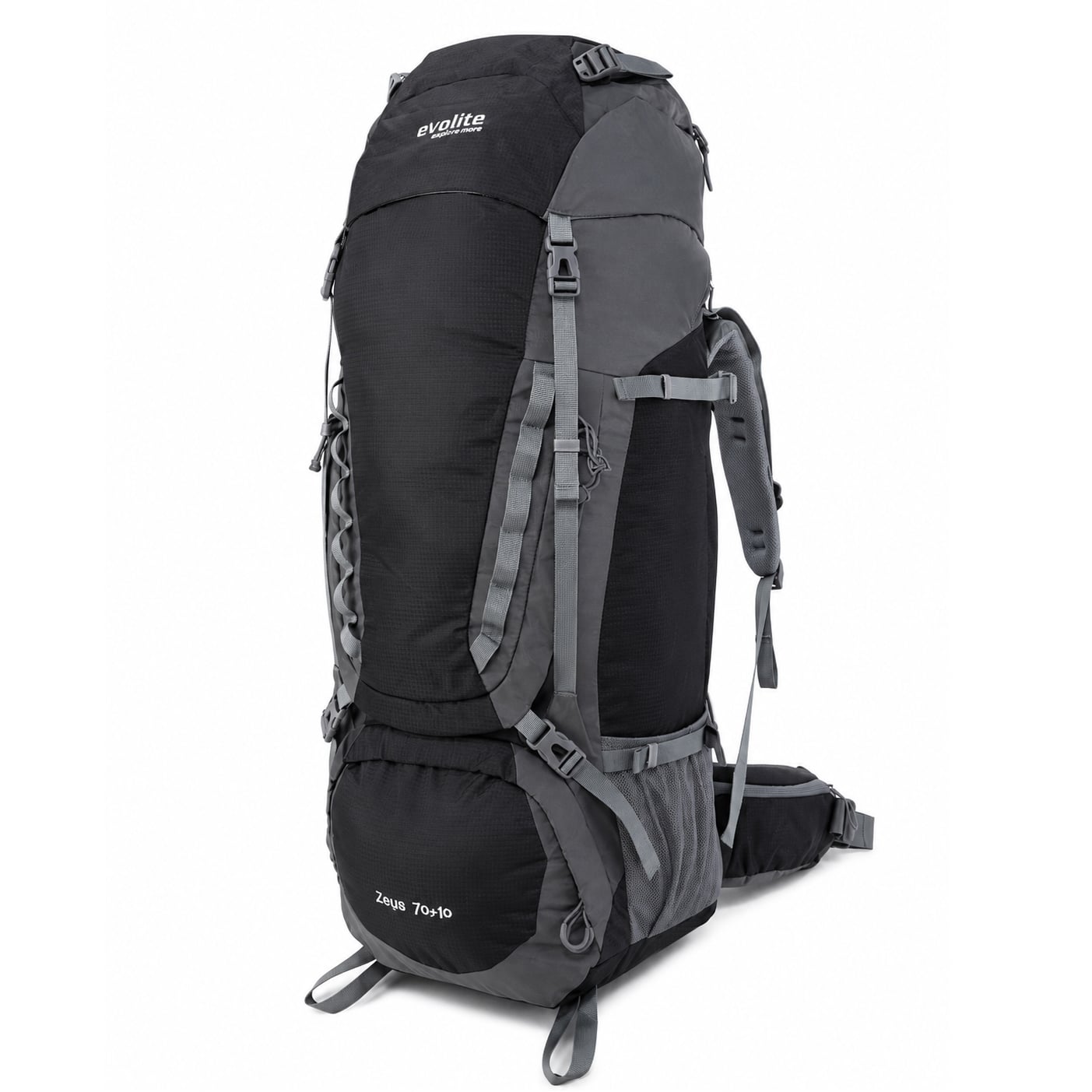 Evolite Zeus 70+10L Backpack - Black