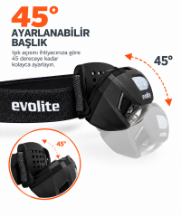 Evolite Shine 150 lm. Headlamp - Black