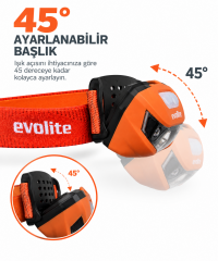 Evolite Shine 150 lm. Headlamp - Orange