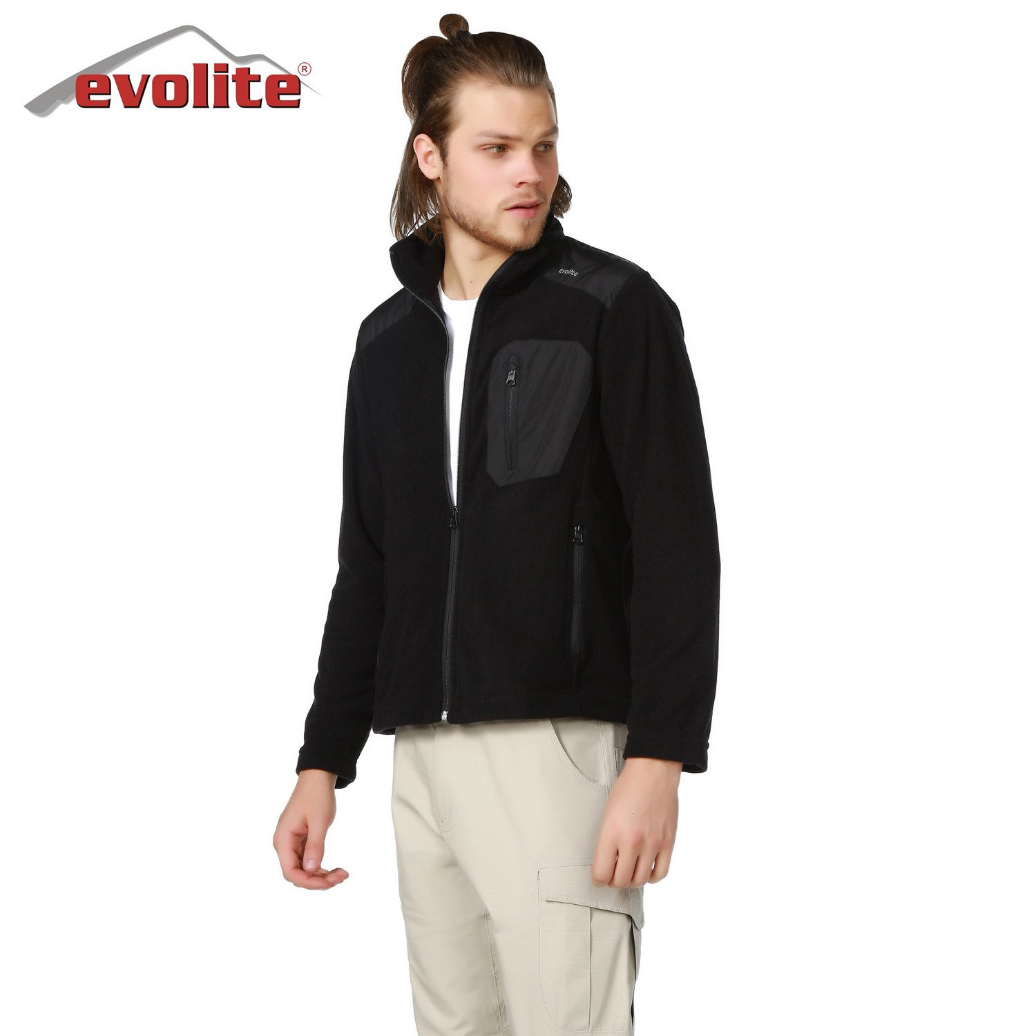 Evolite Unisex Icon Fleece Jacket - Black