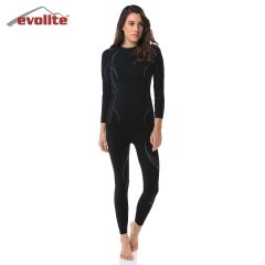 Evolite Women’s Thermowear Top Baselayer - Black/Grey