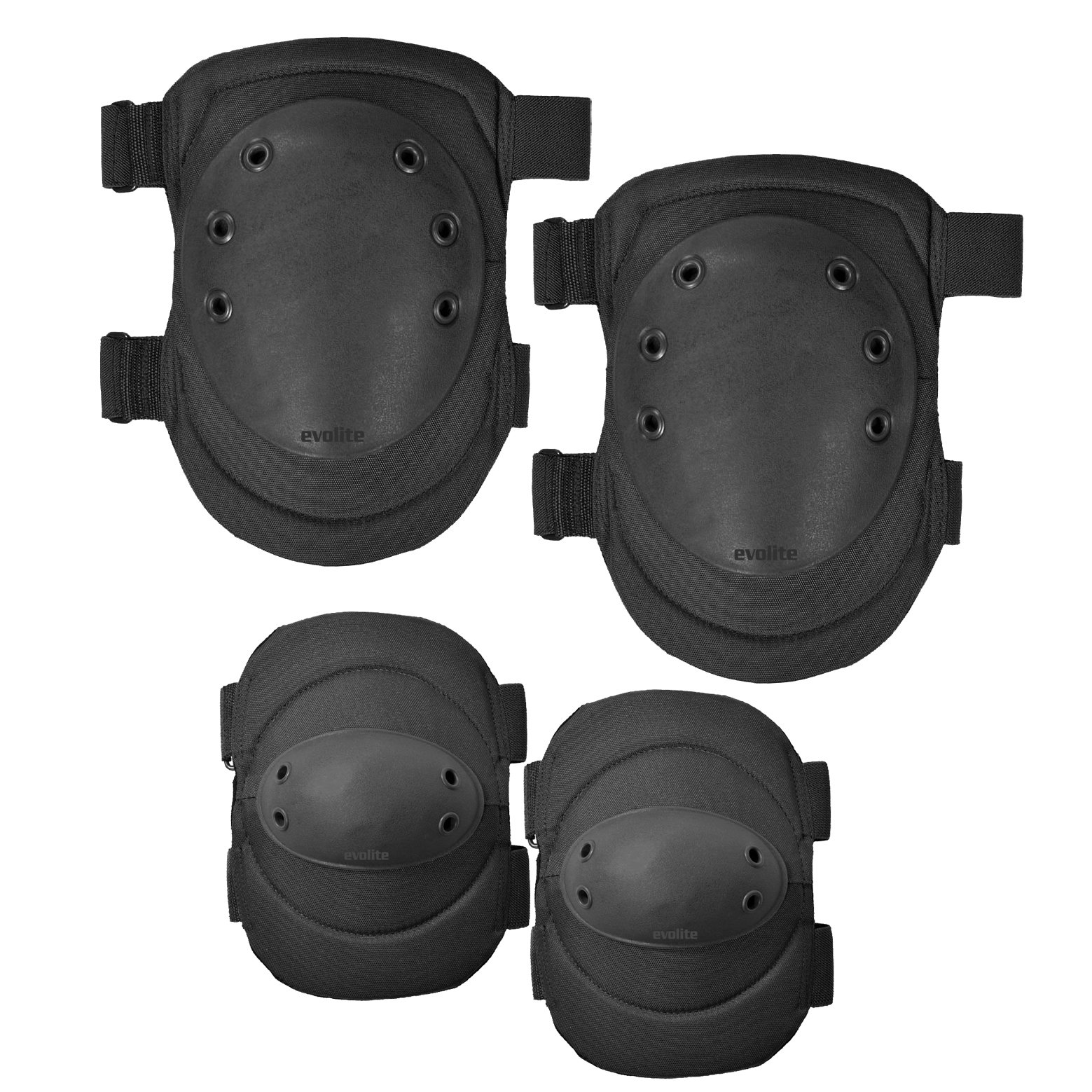 Evolite Knee & Elbow Brace Set-Black