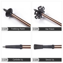 Evolite Golden Quick-Lock Trekking Poles (Pair)