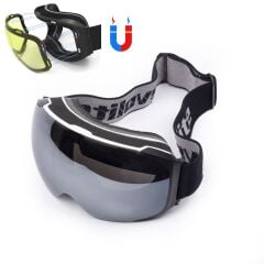 Evolite Chamelon Magnetic Ski Goggles - White