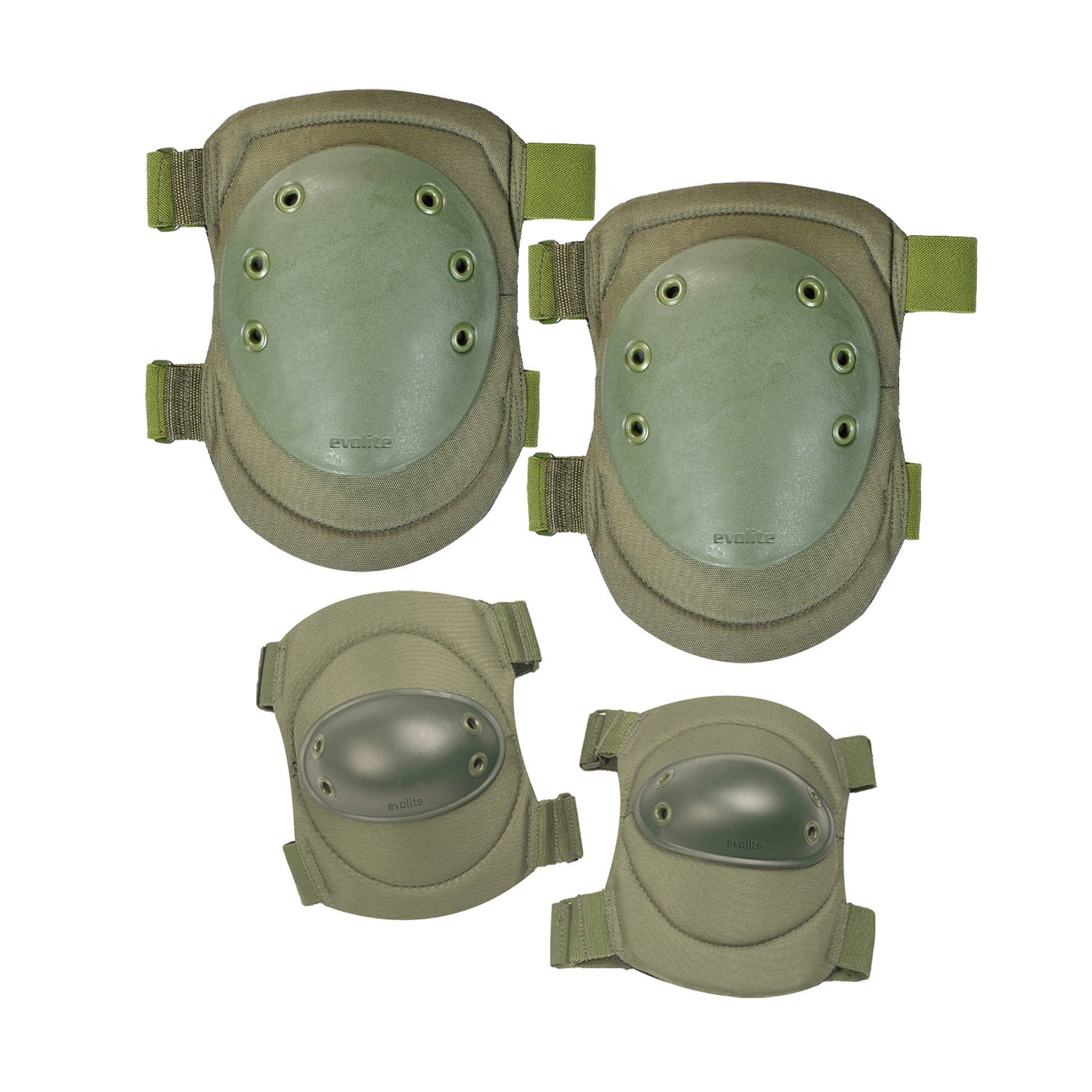 Evolite Knee & Elbow Brace Set - Khaki