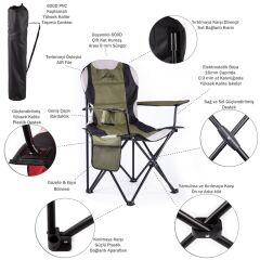 Evolite Nature Foldable Camping Chair - Khaki