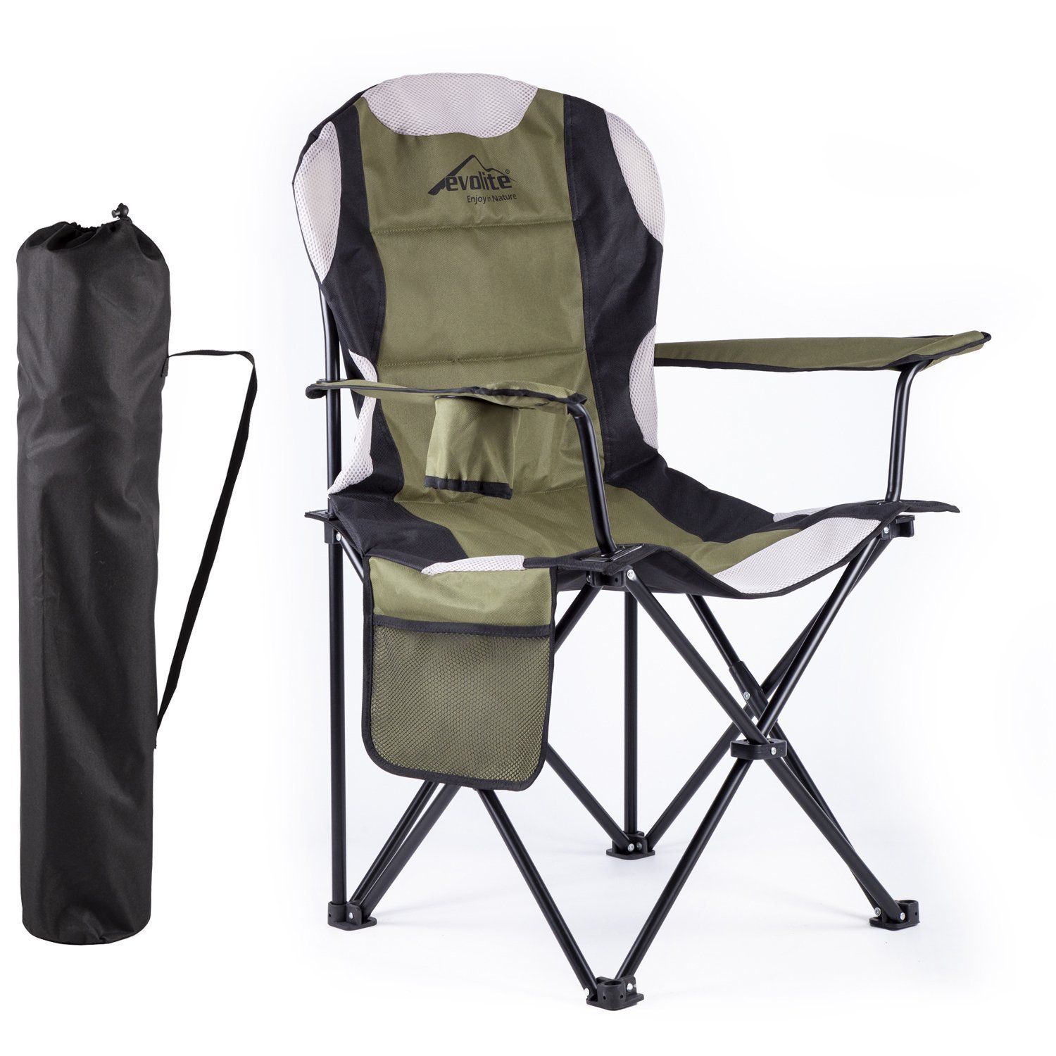 Evolite Nature Foldable Camping Chair - Khaki