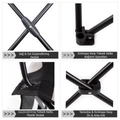 Evolite Nature Foldable Camping Chair - Turquoise