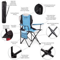 Evolite Nature Foldable Camping Chair - Turquoise
