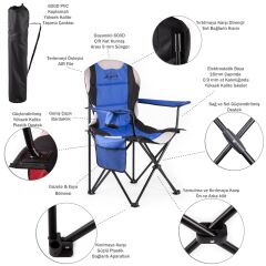 Evolite Nature Foldable Camping Chair - Blue