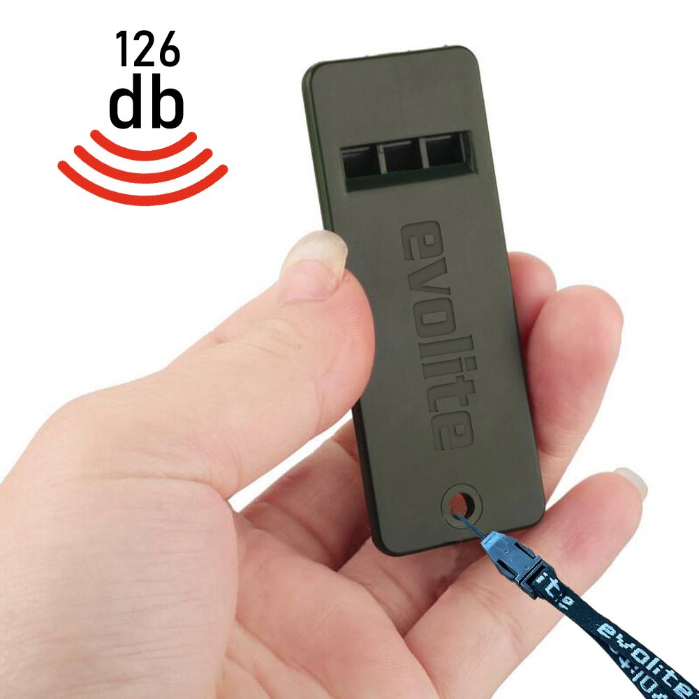 Evolite Rescue 126 Db Whistle Black