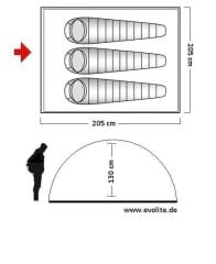 Evolite Tour 3 Person Tent