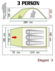 Evolite Elegant 3 Person Double-Skin Tent