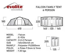 Evolite Falcon 6 Person Family Tent