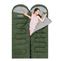 Evolite Camper Pro SQ Connectable Double Sleeping Bag 0°C - Khaki