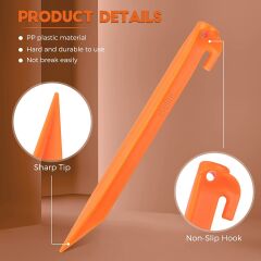Evolite Arancio Abs Tent Pegs