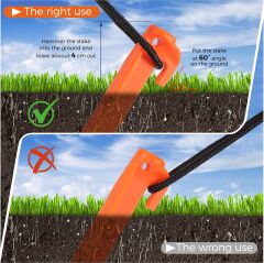 Evolite Arancio Abs Tent Pegs