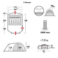 Evolite Excamp 5 Pro Family Tent