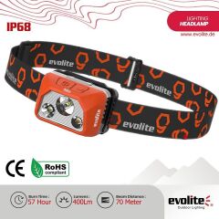 Evolite Mio 400 lm. IP68 Headlamp