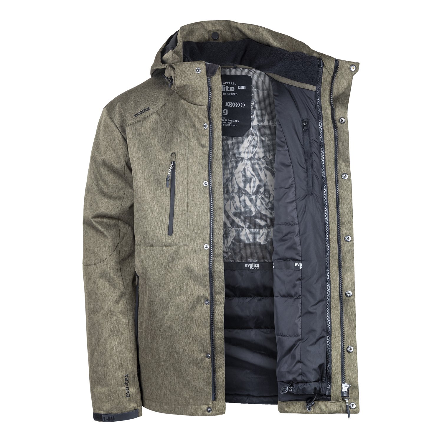 Evolite Men’s Prone 3in1 Jacket - Khaki XXXL