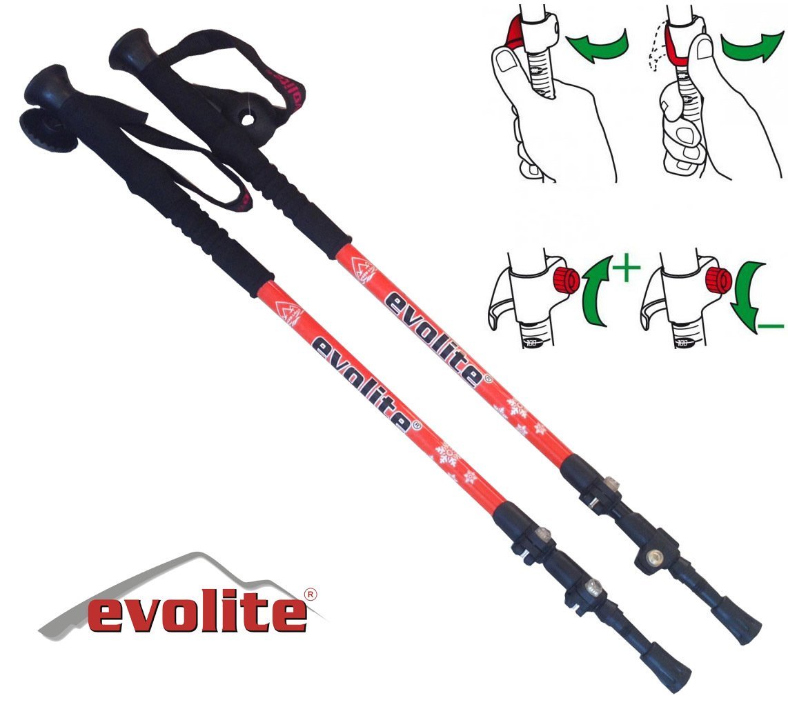 Evolite Speed-Lock Trekking Poles (pair) Blue