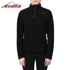 Evolite Women’s Fuga Microfibre Fleece Sweater – Black L