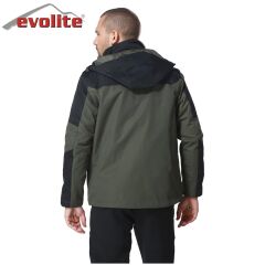 Evolite Men’s Diva 3in1 Jacket - Khaki/Black XXL