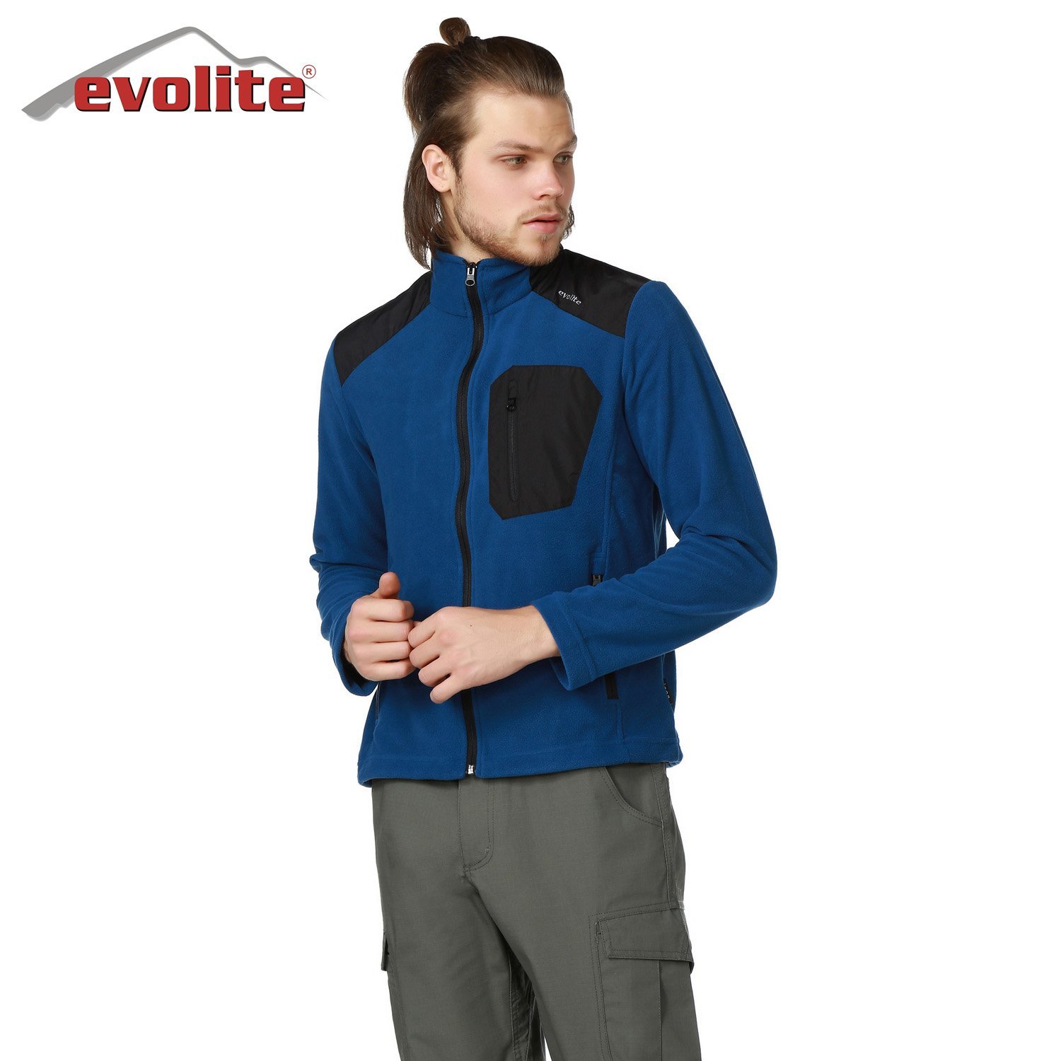 Evolite Unisex Icon Fleece Jacket - Blue XXL