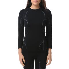Evolite Women’s Thermowear Top Baselayer - Black/Grey S-M
